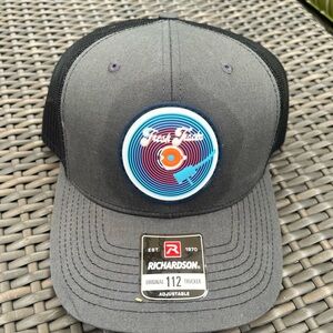 Richardson Gray Trucker Hat with Blue Patch